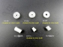 Plastic Gear Set 15 Pieces